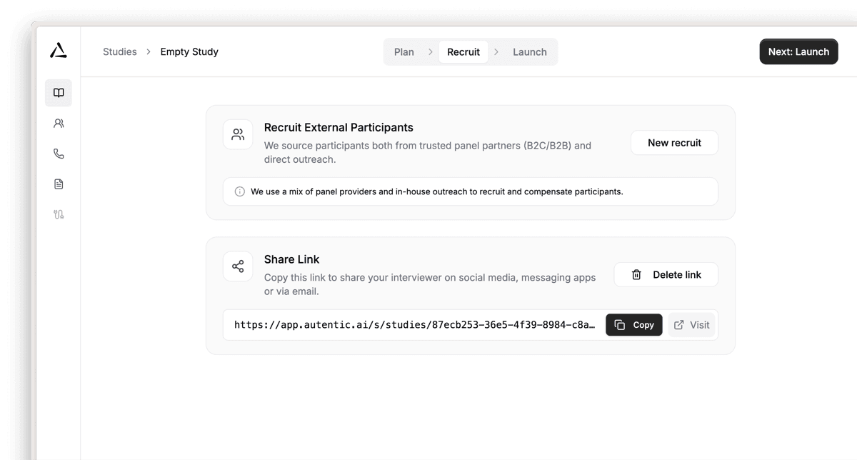 Recruit the right participants